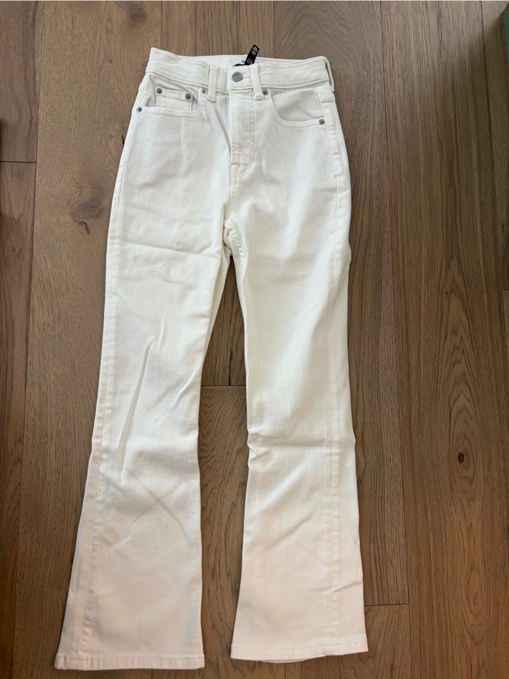SPANX Women's Cream Flare Jeans